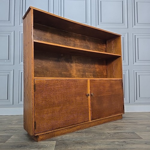 Vintage oak bookcase lower - bookcase,