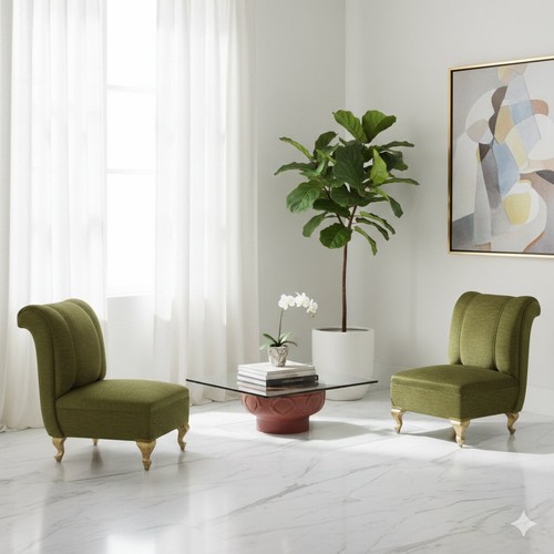 Vintage armchairs fabric wood - vintage,