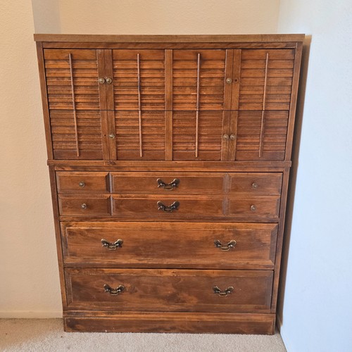Vintage mcm walnut - walnut, highboy