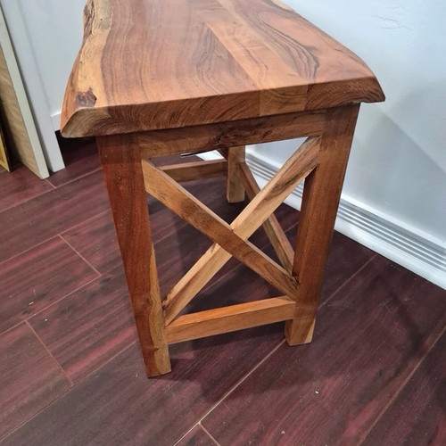 Mcm rustic bench table - rustic,